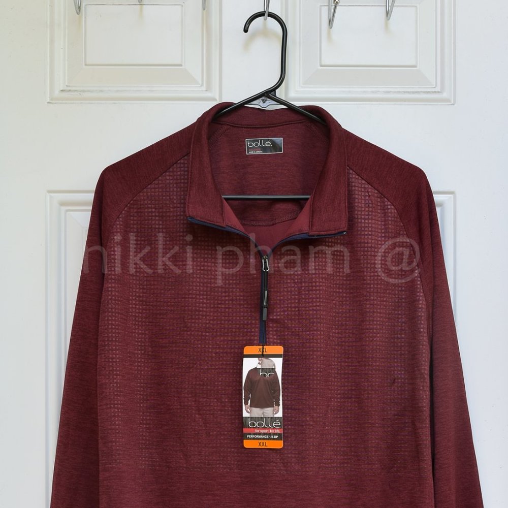Bolle performance 1/4 zip men long sleeve in red - Picture 5 of 7